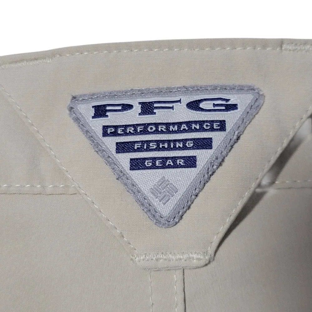 Columbia PFG Shorts Men Size 40 Tan Performance Fishing Gear Stretch Lightweight